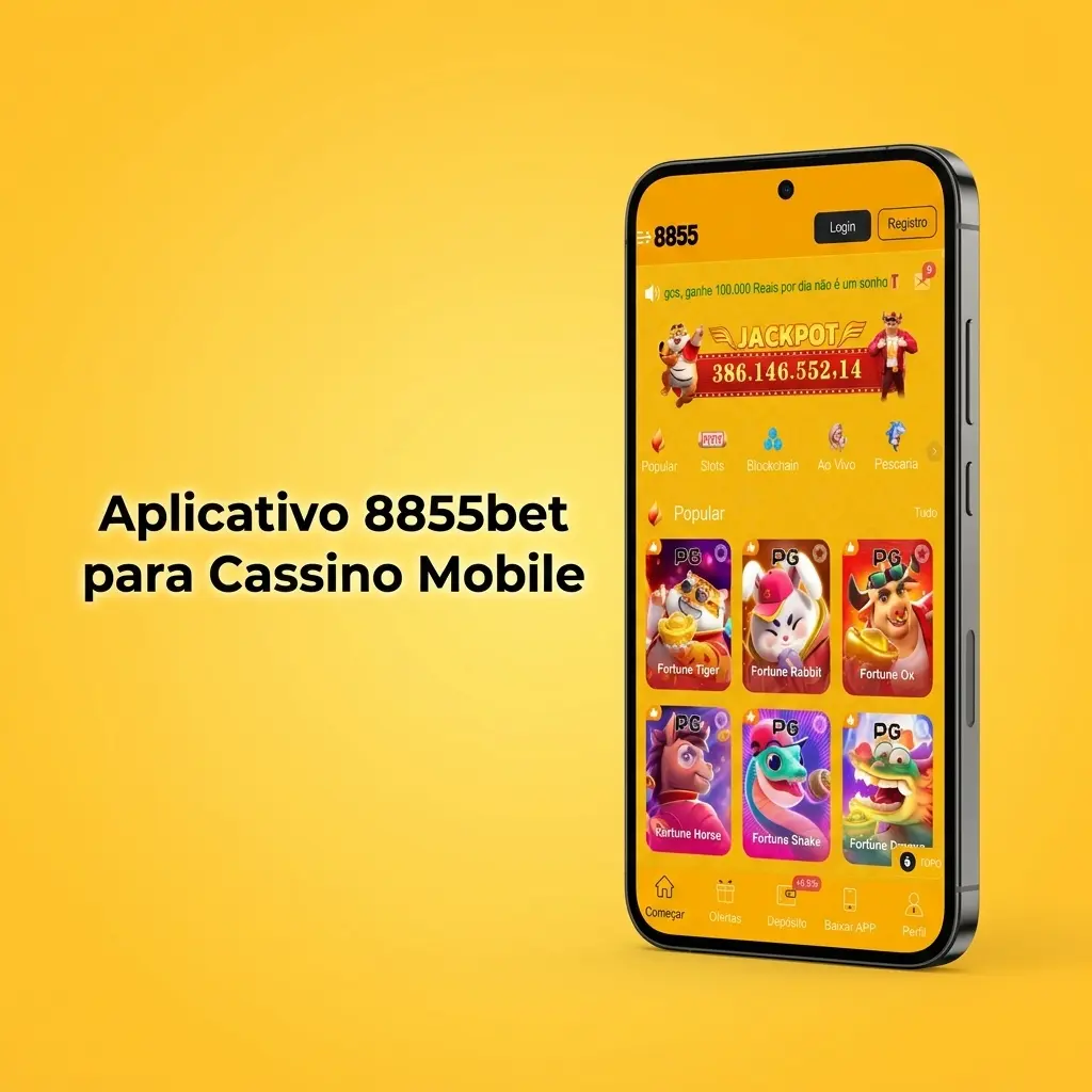 Aplicativo 8855bet para Android com acesso a slots, crash games e cassino ao vivo com bônus de R$15