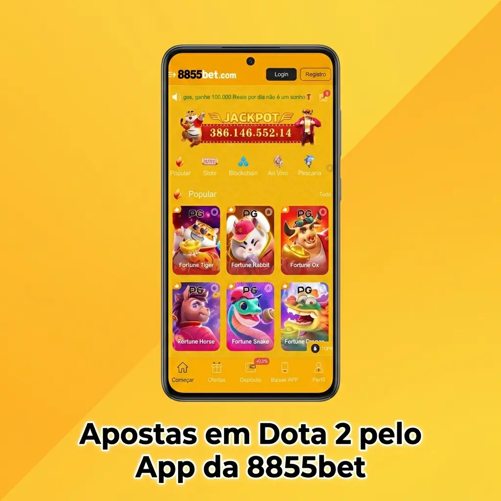 Apostas em Dota 2 pelo app da 8855bet no Android com mercados ao vivo e odds em tempo real