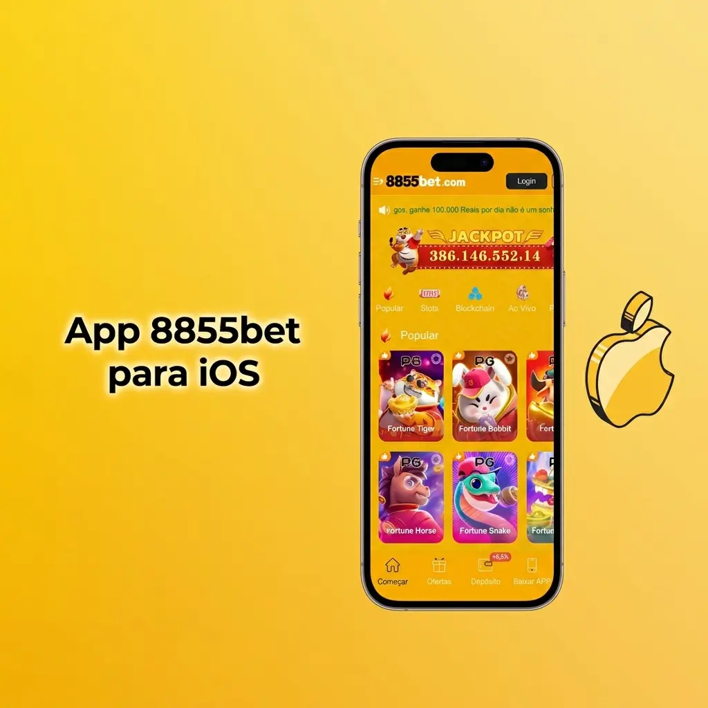 Aplicativo 8855bet para iOS disponível no iPhone e iPad com apostas esportivas e cassino ao vivo