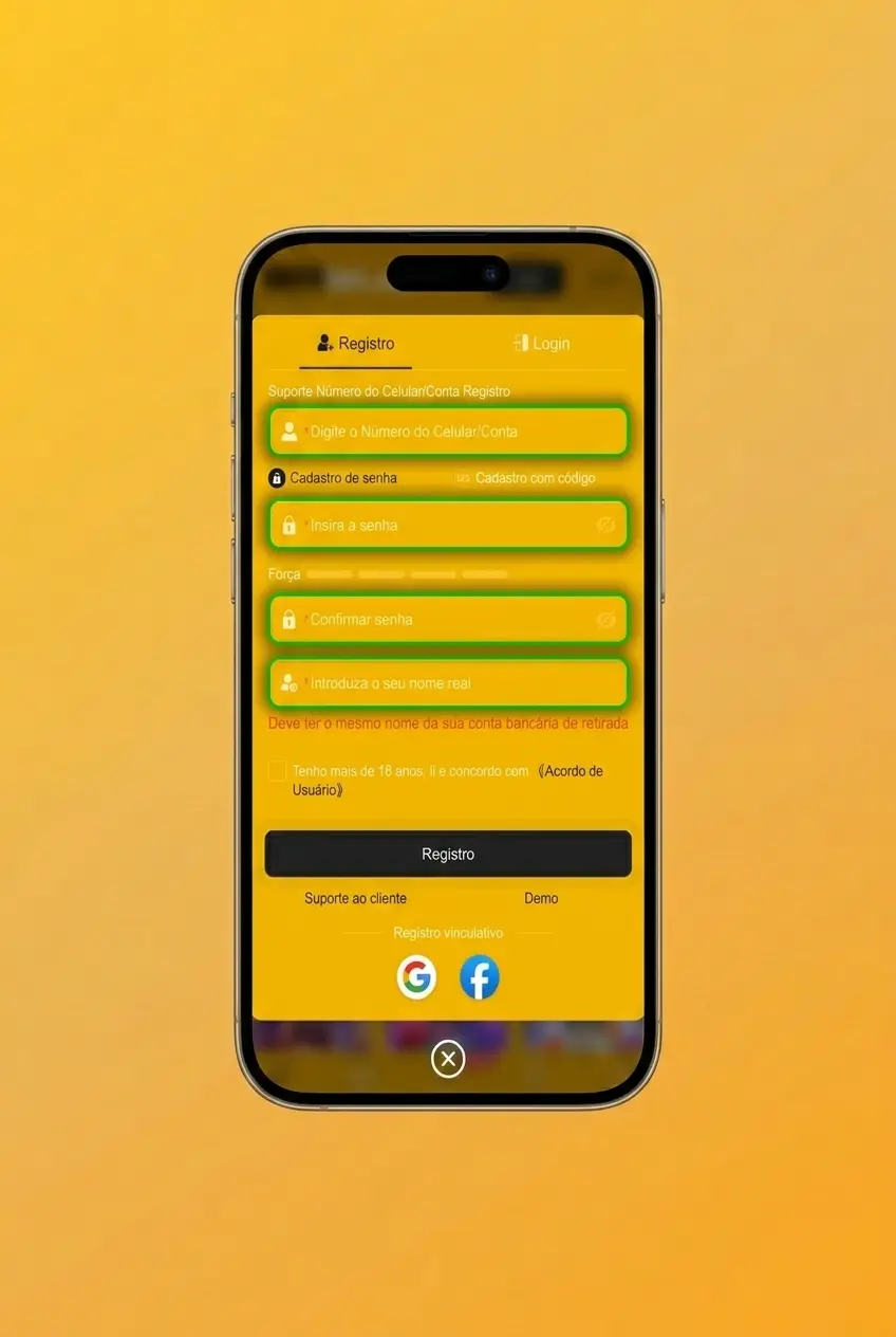 Passo a passo do cadastro pelo aplicativo 8855bet no celular para maiores de 18 anos