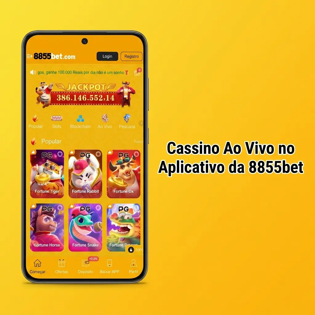 Cassino ao vivo no app 8855bet para Android com mesas de roleta, bacará e blackjack em HD