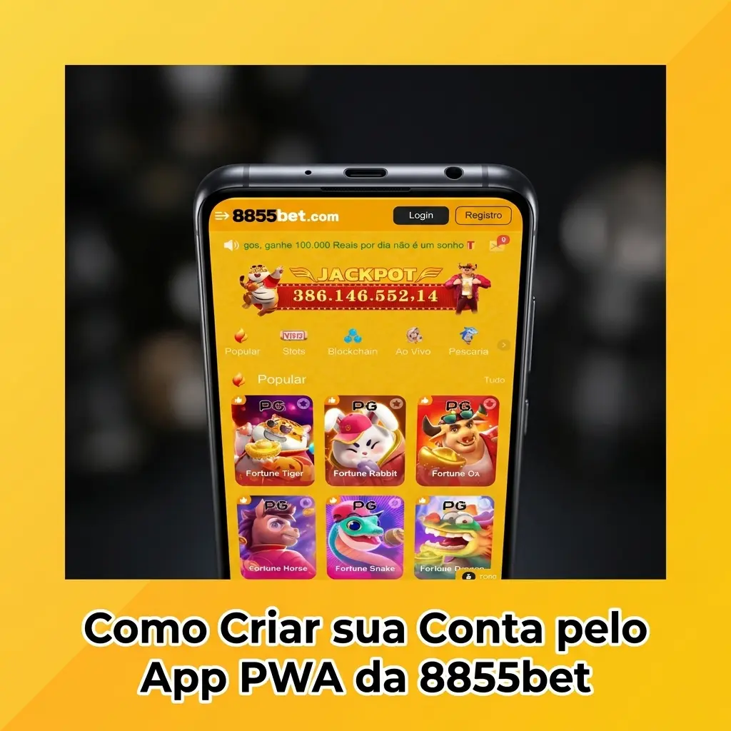Passo a passo para criar conta no app PWA da 8855bet em menos de 2 minutos com bônus de boas-vindas