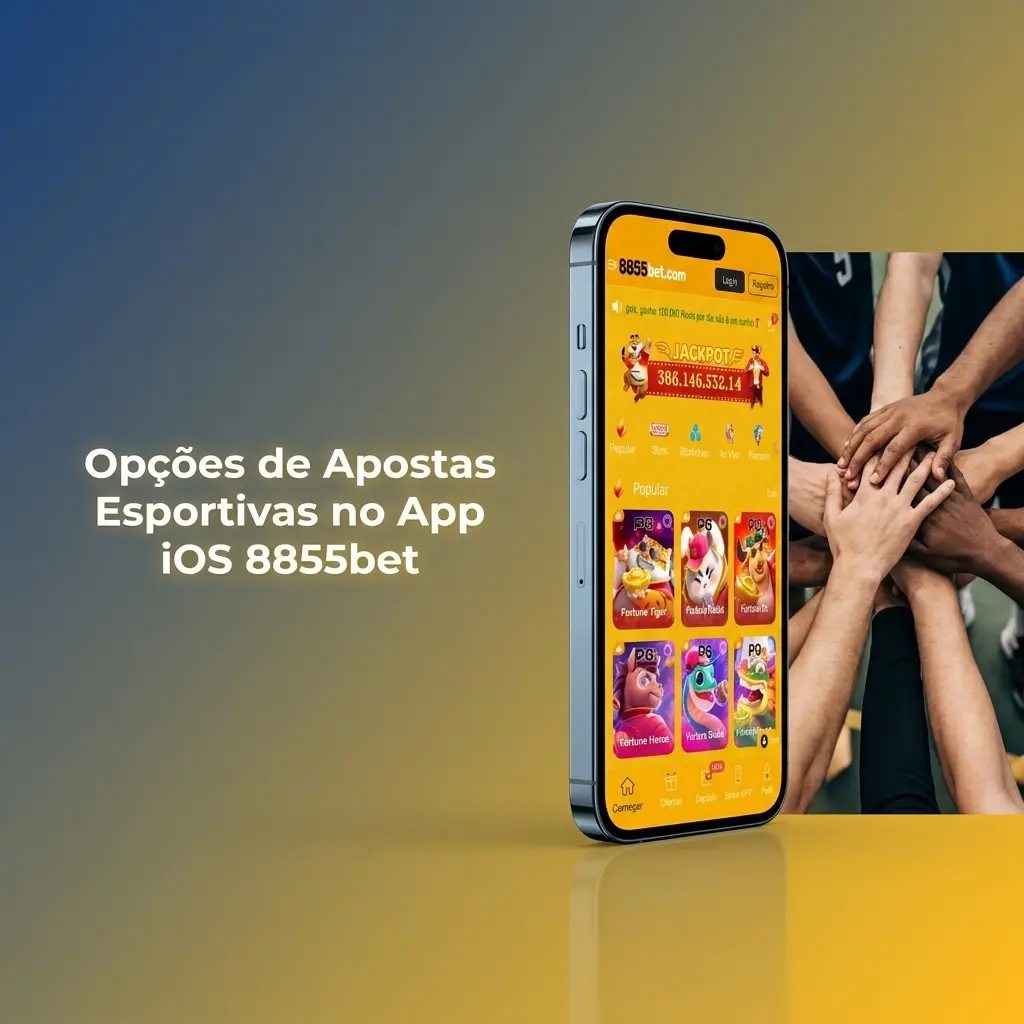 Tela do app iOS 8855bet exibindo opções de apostas esportivas com odds ao vivo em futebol, basquete, tênis e MMA