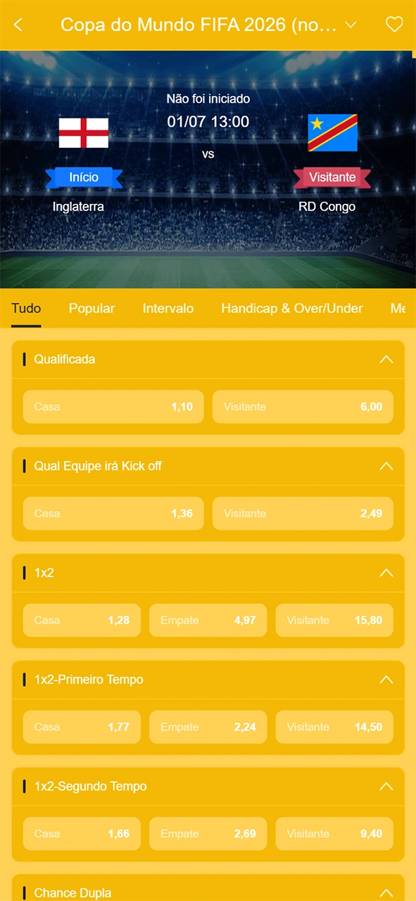 Defina os mercados ideais para apostar no aplicativo da 8855bet.