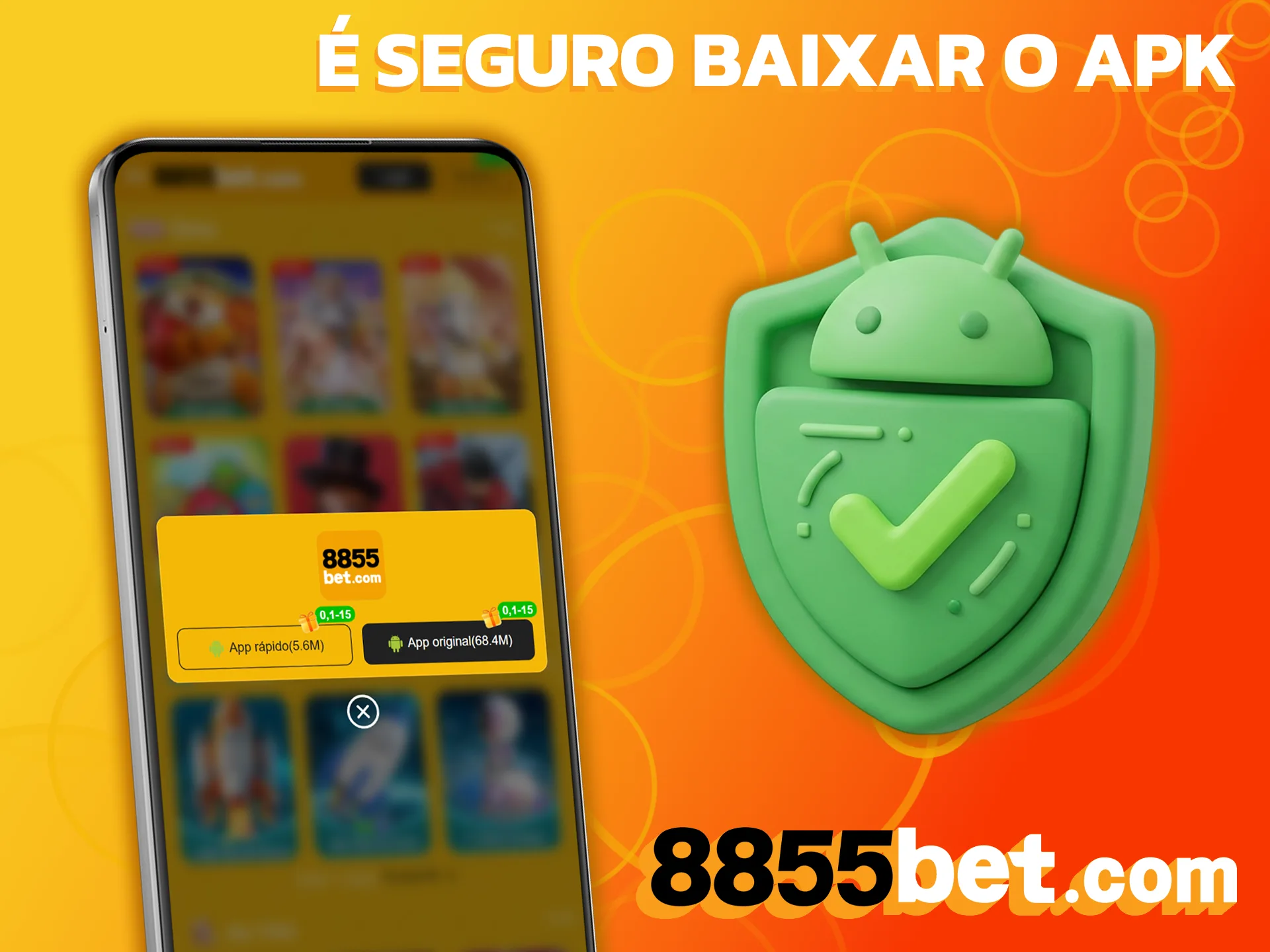 Instale com segurança o aplicativo da 8855bet e aposte tranquilo.