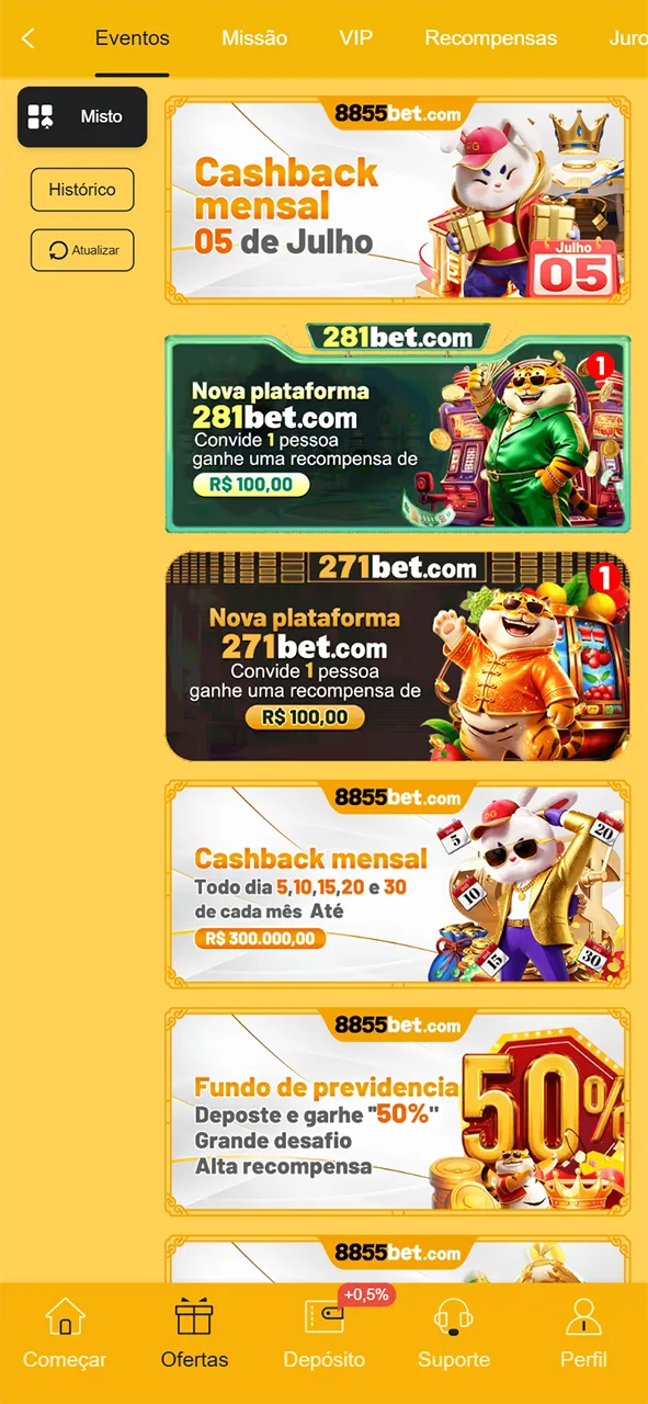 Escolha o seu bônus favorito no novo cadastro da 8855bet.